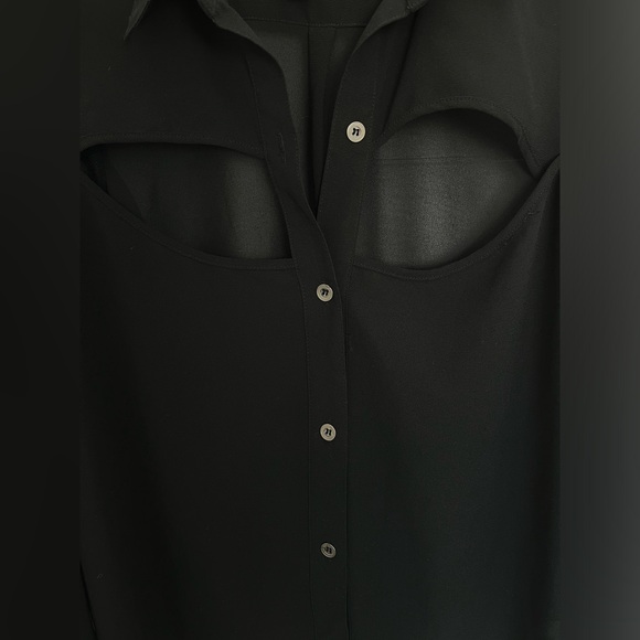 Nordstrom MinkPink Sheer Cut Out Blouse - Picture 4 of 13